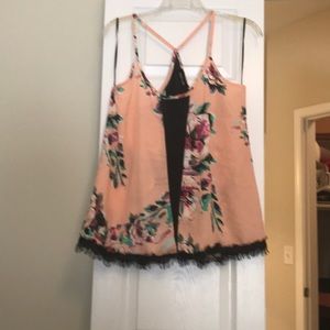 Women’s flowery, lacy top